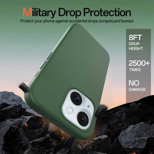 Solidenz Groen Siliconen iPhone 15 hoesje met MagSafe - Pine Green - Afbeelding 6