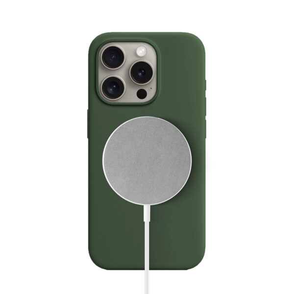 Solidenz Groen Siliconen iPhone 16 Pro Max hoesje met MagSafe - Pine Green - Afbeelding 2