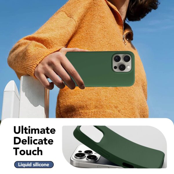 Solidenz Groen Siliconen iPhone 16 Pro Max hoesje met MagSafe - Pine Green - Afbeelding 4