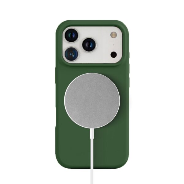 Solidenz Groen Siliconen iPhone 17 Pro hoesje met MagSafe - Pine Green - Afbeelding 2