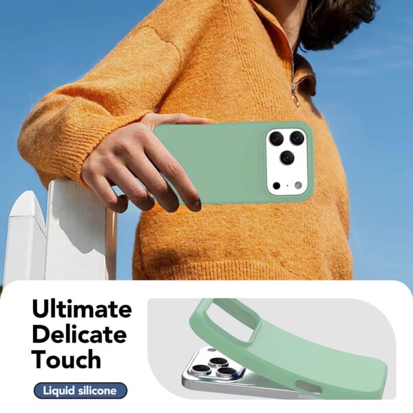Solidenz Groen Siliconen iPhone 17 Pro Max hoesje met MagSafe - Mint - Afbeelding 4