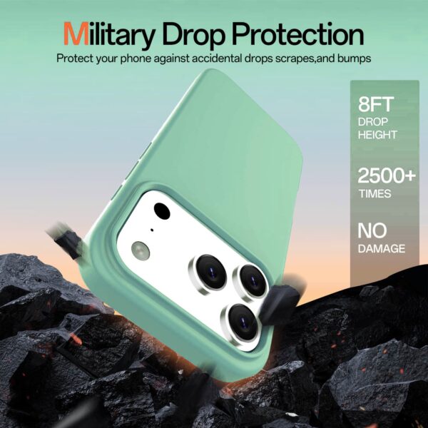 Solidenz Groen Siliconen iPhone 17 Pro Max hoesje met MagSafe - Mint - Afbeelding 6