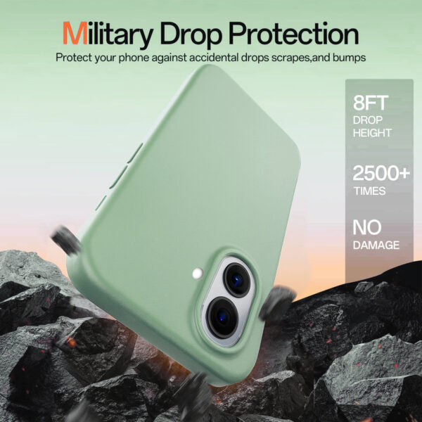 Solidenz Groen Siliconen iPhone 16 hoesje met MagSafe - Mint - Afbeelding 6