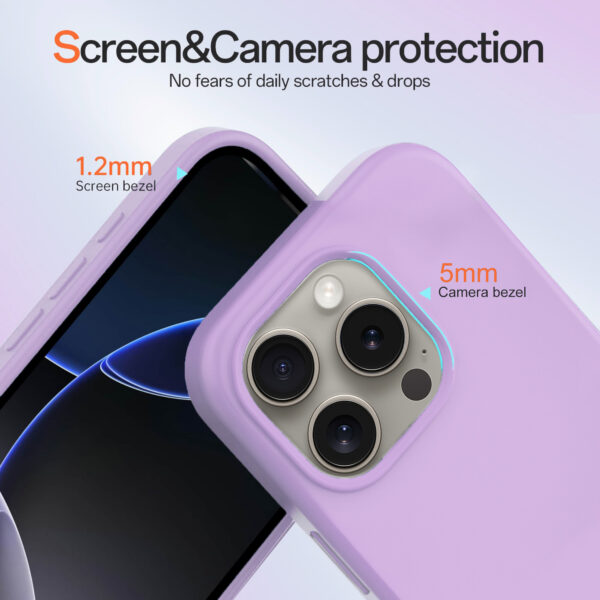 Solidenz Lila Siliconen iPhone 15 Pro Max hoesje met MagSafe - Lavender - Afbeelding 3