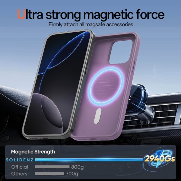 Solidenz Lila Siliconen iPhone 15 Pro Max hoesje met MagSafe - Lavender - Afbeelding 5