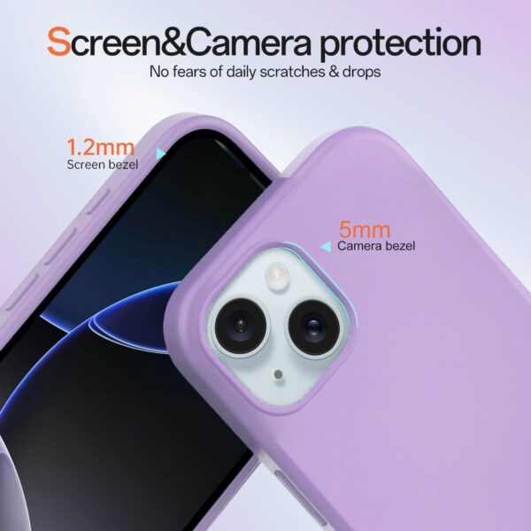 Solidenz Lila Siliconen iPhone 15 hoesje met MagSafe - Lavender - Afbeelding 3