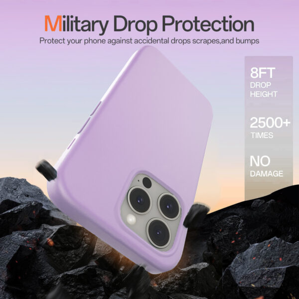 Solidenz Lila Siliconen iPhone 16 Pro Max hoesje met MagSafe - Lavender - Afbeelding 6
