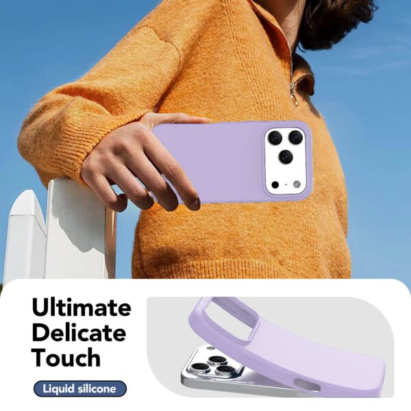 Solidenz Lila Siliconen iPhone 17 Pro hoesje met MagSafe - Lavender - Afbeelding 5