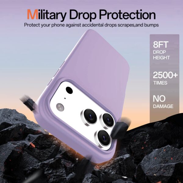 Solidenz Lila Siliconen iPhone 17 Pro hoesje met MagSafe - Lavender - Afbeelding 6