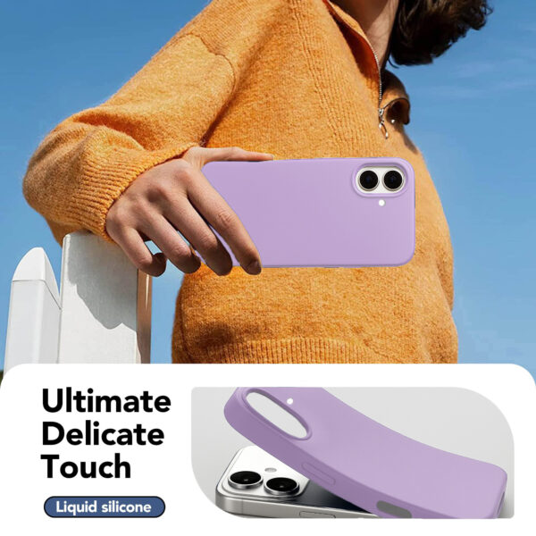 Solidenz Lila Siliconen iPhone 16 hoesje met MagSafe - Lavender - Afbeelding 4