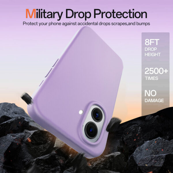 Solidenz Lila Siliconen iPhone 16 hoesje met MagSafe - Lavender - Afbeelding 6