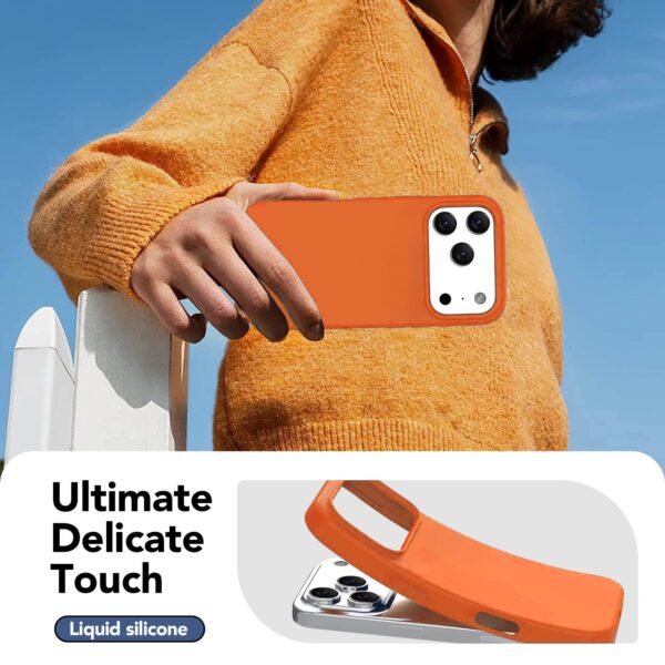 Solidenz Oranje Siliconen iPhone 17 Pro hoesje met MagSafe - Papaya - Afbeelding 4