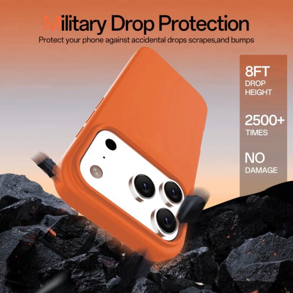 Solidenz Oranje Siliconen iPhone 17 Pro hoesje met MagSafe - Papaya - Afbeelding 6