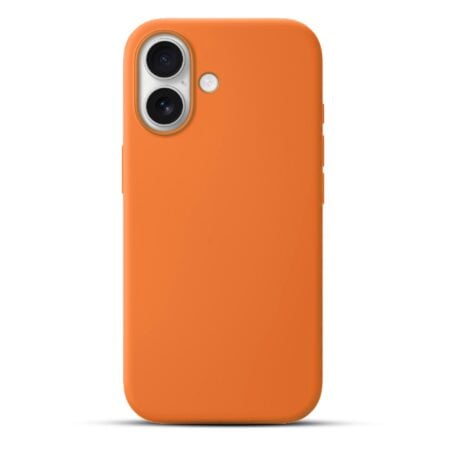 Solidenz Oranje Siliconen iPhone 17 hoesje met MagSafe – Papaya