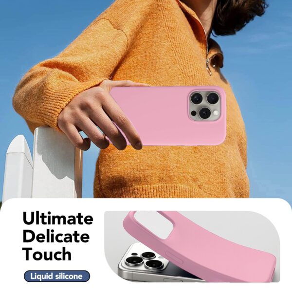 Solidenz Roze Siliconen iPhone 15 Pro Max hoesje met MagSafe - Rose Quartz - Afbeelding 4