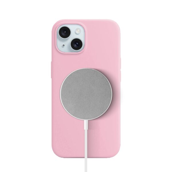 Solidenz Roze Siliconen iPhone 15 hoesje met MagSafe - Rose Quartz - Afbeelding 2