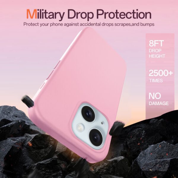 Solidenz Roze Siliconen iPhone 15 hoesje met MagSafe - Rose Quartz - Afbeelding 6