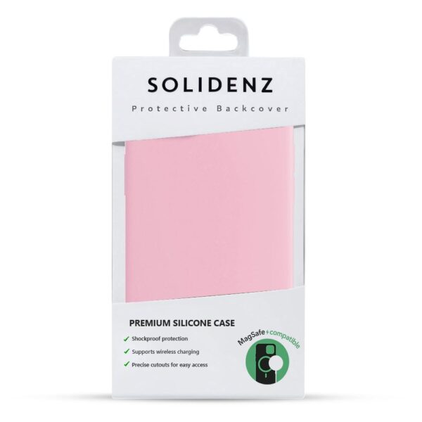 Solidenz Roze Siliconen iPhone 15 hoesje met MagSafe - Rose Quartz - Afbeelding 7