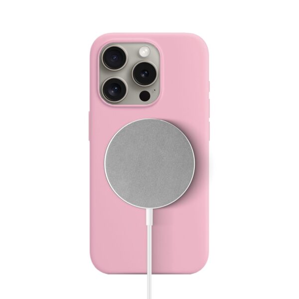 Solidenz Roze Siliconen iPhone 16 Pro Max hoesje met MagSafe - Rose Quartz - Afbeelding 2