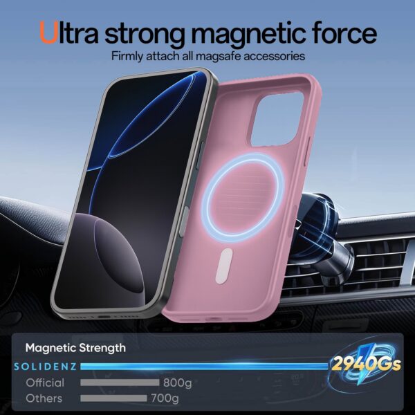 Solidenz Roze Siliconen iPhone 16 Pro Max hoesje met MagSafe - Rose Quartz - Afbeelding 5