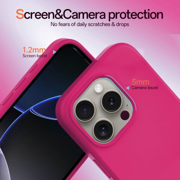 Solidenz Roze Siliconen iPhone 16 Pro Max hoesje met MagSafe - Royal Fuchsia - Afbeelding 3