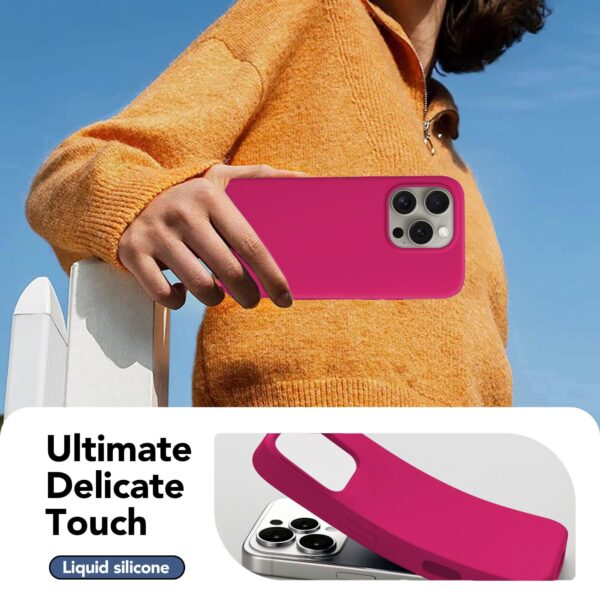 Solidenz Roze Siliconen iPhone 16 Pro Max hoesje met MagSafe - Royal Fuchsia - Afbeelding 4