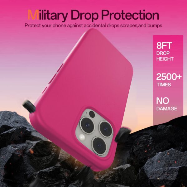 Solidenz Roze Siliconen iPhone 16 Pro Max hoesje met MagSafe - Royal Fuchsia - Afbeelding 6