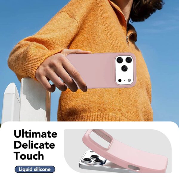 Solidenz Roze Siliconen iPhone 17 Pro hoesje met MagSafe - Rose Quartz - Afbeelding 4