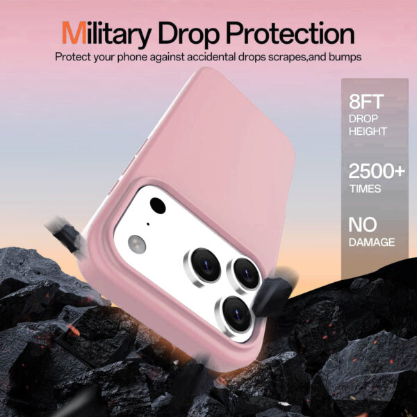 Solidenz Roze Siliconen iPhone 17 Pro hoesje met MagSafe - Rose Quartz - Afbeelding 6