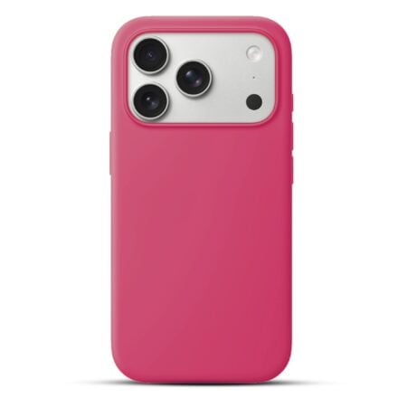 Solidenz Roze Siliconen iPhone 17 Pro Max hoesje met MagSafe – Royal Fuchsia