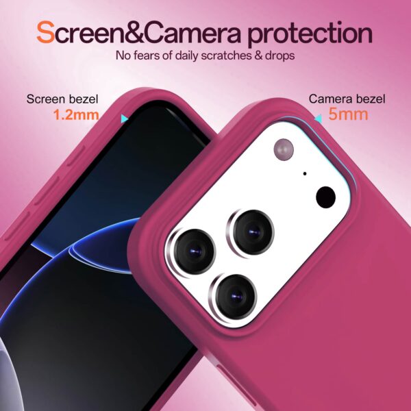 Solidenz Roze Siliconen iPhone 17 Pro hoesje met MagSafe - Royal Fuchsia - Afbeelding 3