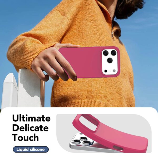 Solidenz Roze Siliconen iPhone 17 Pro hoesje met MagSafe - Royal Fuchsia - Afbeelding 4