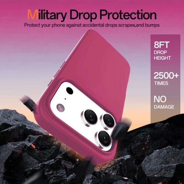 Solidenz Roze Siliconen iPhone 17 Pro hoesje met MagSafe - Royal Fuchsia - Afbeelding 6