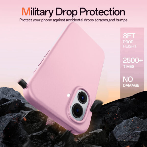 Solidenz Roze Siliconen iPhone 16 hoesje met MagSafe - Rose Quartz - Afbeelding 6