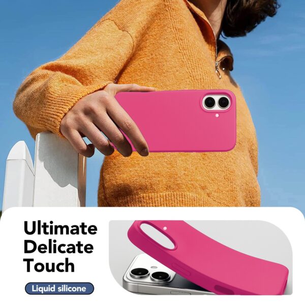Solidenz Roze Siliconen iPhone 17 hoesje met MagSafe - Royal Fuchsia - Afbeelding 4