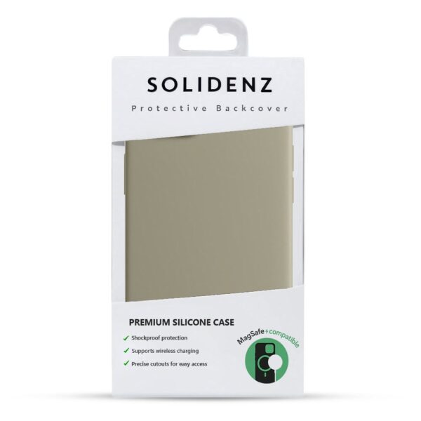Solidenz Beige Siliconen iPhone 16 Pro Max hoesje met MagSafe - Desert Sand - Afbeelding 7