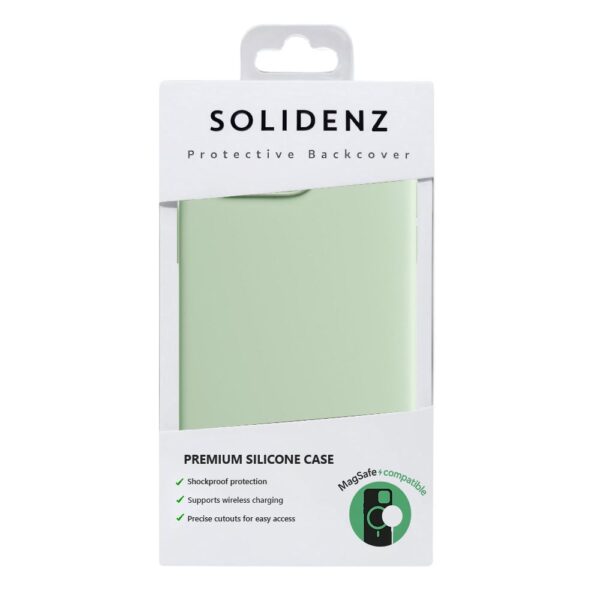 Solidenz Groen Siliconen iPhone 15 hoesje met MagSafe - Mint - Afbeelding 7