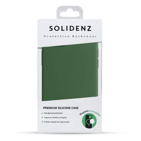 Solidenz Groen Siliconen iPhone 17 hoesje met MagSafe - Pine Green - Afbeelding 7