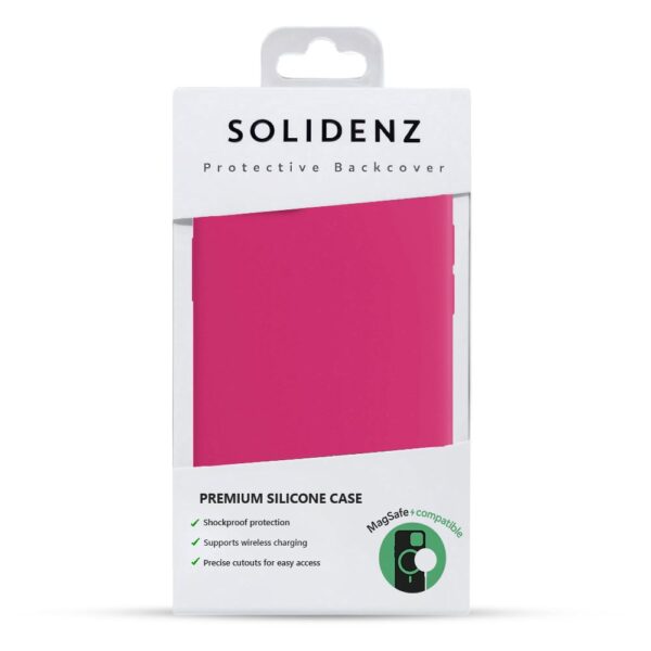 Solidenz Roze Siliconen iPhone 17 hoesje met MagSafe - Royal Fuchsia - Afbeelding 7