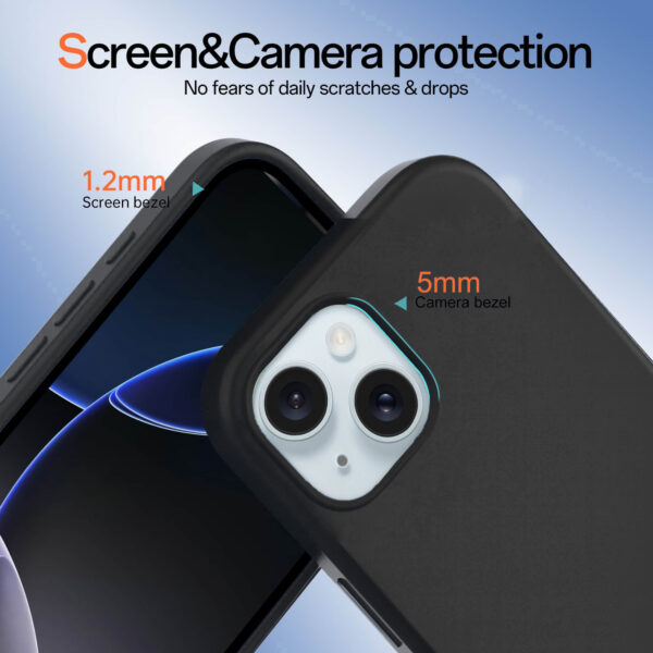 Solidenz Zwart Siliconen iPhone 14 en iPhone 13 hoesje met MagSafe - Midnight Black - Afbeelding 3