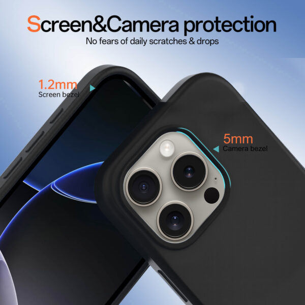 Solidenz Zwart Siliconen iPhone 16 Pro Max hoesje met MagSafe - Midnight Black - Afbeelding 3