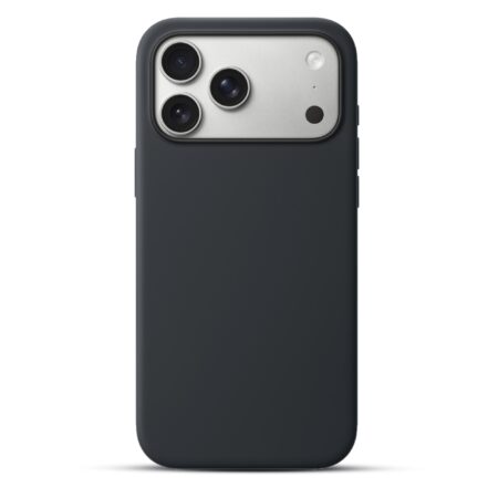 Solidenz Zwart Siliconen iPhone 17 Pro Max hoesje met MagSafe – Midnight Black