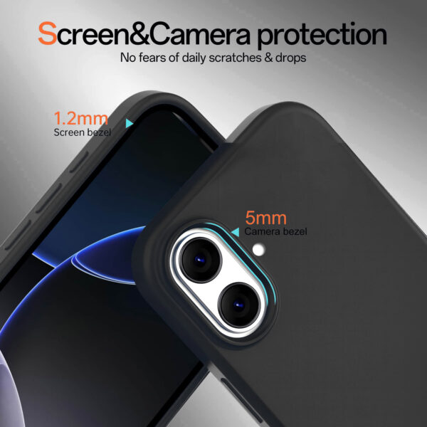 Solidenz Zwart Siliconen iPhone 16 hoesje met MagSafe - Midnight Black - Afbeelding 3