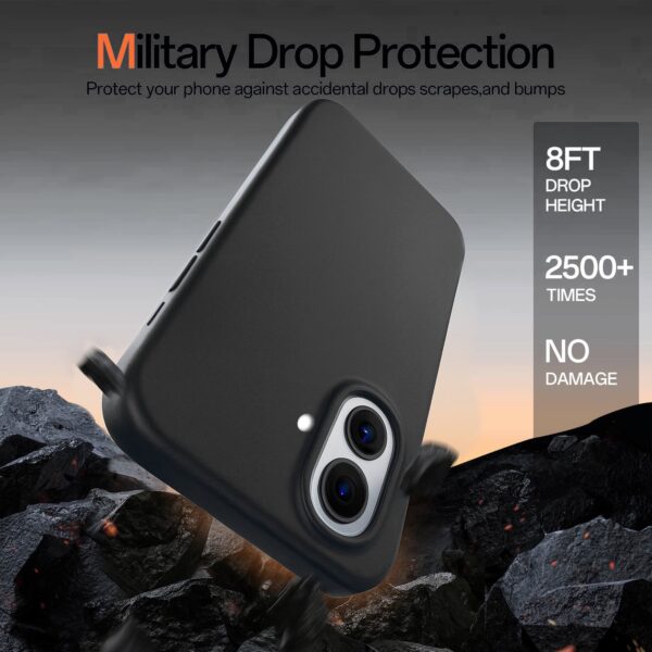 Solidenz Zwart Siliconen iPhone 16 hoesje met MagSafe - Midnight Black - Afbeelding 6