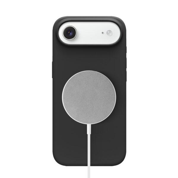 Solidenz Zwart Siliconen iPhone Air hoesje met MagSafe - Midnight Black - Afbeelding 2