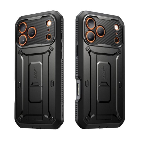 Supcase 360 Backcover met screen protector iPhone 17 Pro Max hoesje - Zwart - Afbeelding 12