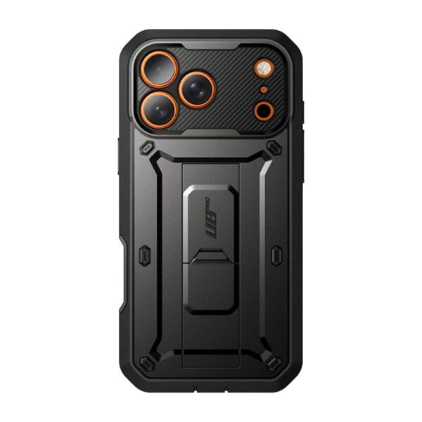 Supcase 360 Backcover met screen protector iPhone 17 Pro Max hoesje - Zwart - Afbeelding 3