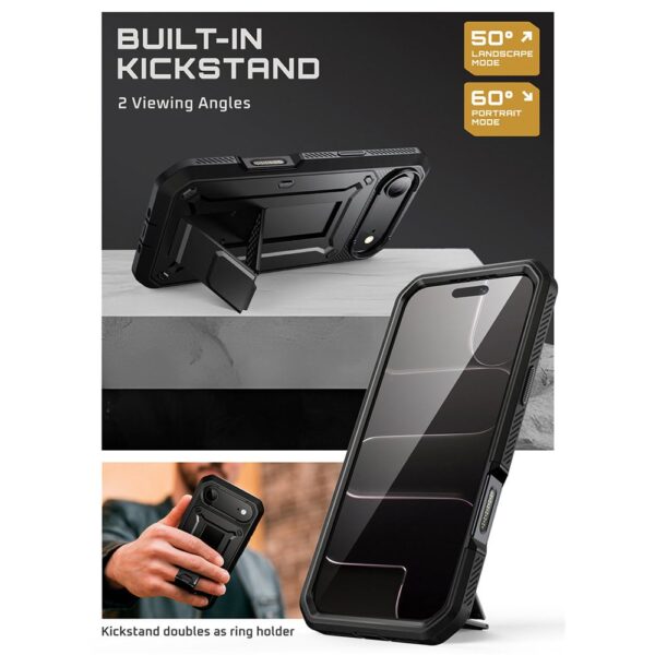 Supcase 360 Backcover with screen protector iPhone Air case - Black - Image 7