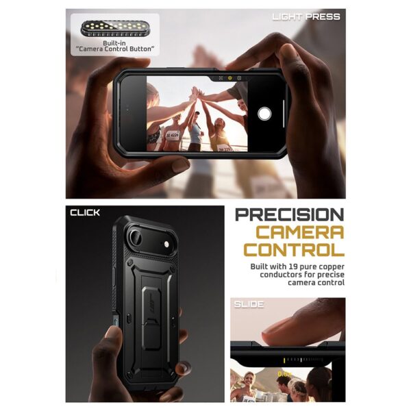 Supcase 360 Backcover with screen protector iPhone Air case - Black - Image 6