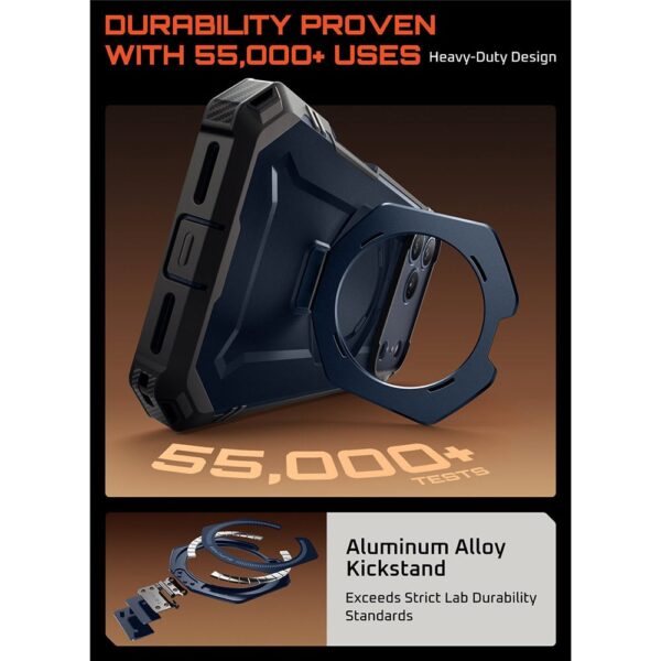 Supcase UB Grip Pro iPhone 17 Pro Max hoesje met Screenprotector en MagSafe - Blauw - Afbeelding 7